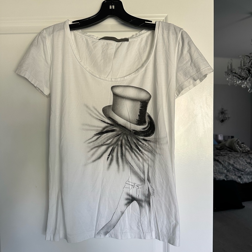 SUPERFINE White Tee with Black Graphic
